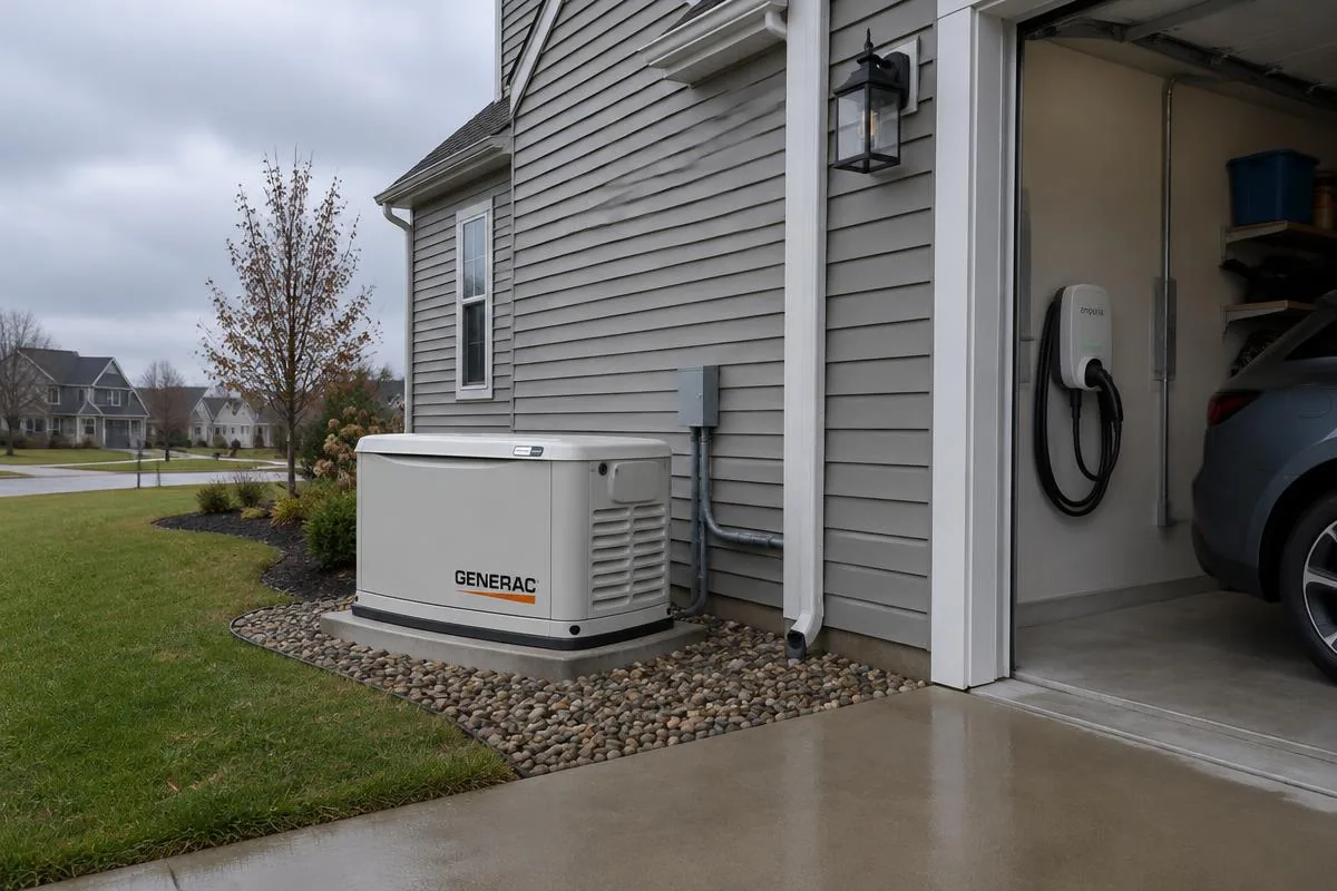 Generator Installation — Whole-home standby generator and garage EV charger installation in Henry County, IL